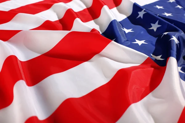 Flappinf flag USA with wave — Zdjęcie stockowe