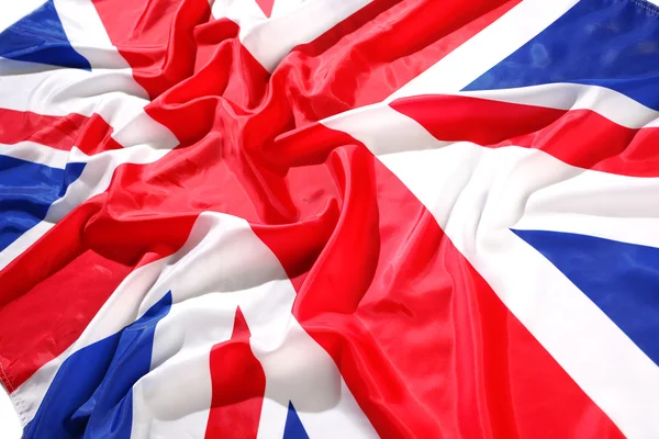 Flapping flag Reino Unido con ola —  Fotos de Stock