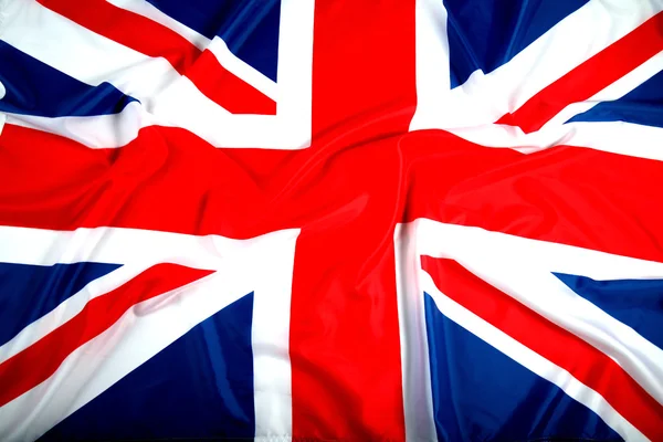Flapping bandeira do Reino Unido com onda — Fotografia de Stock