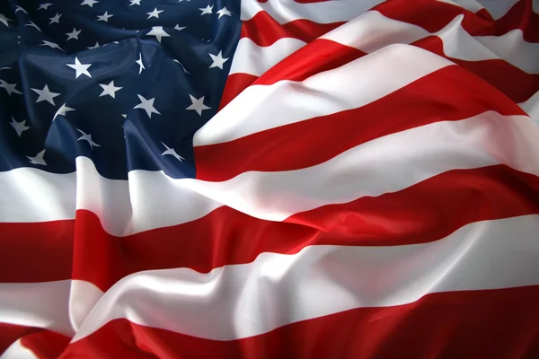 USA flag with wave — Stock Photo, Image