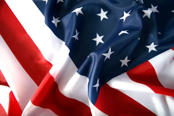 Flapping USA flag with wave — Stock Photo, Image