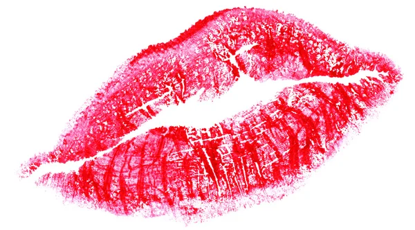 大红色女人的嘴唇 — 图库照片