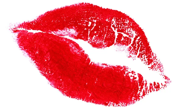 Большая красная женщина губы изолированы на белом — стоковое фото