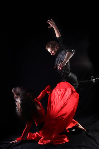 Χορευτές μαύρο φόντο — Φωτογραφία Αρχείου