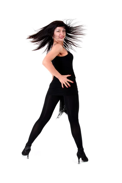 Bailarina en acción aislada sobre blanco —  Fotos de Stock