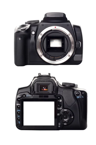 Digitální fotoaparát přední a zadní pohled — Stock fotografie