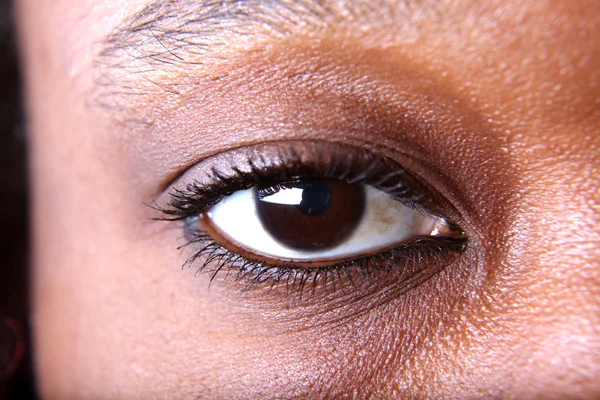 Μάτι του afro Αμερικανός γυναίκα — Φωτογραφία Αρχείου