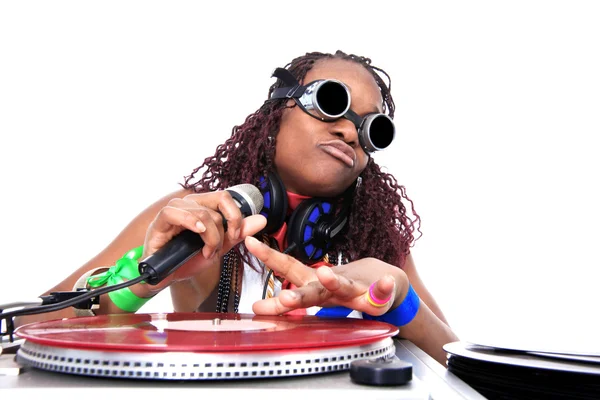 Cool afro-americano DJ — Fotografia de Stock