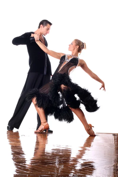 Χορευτές στην αίθουσα χορού — Φωτογραφία Αρχείου