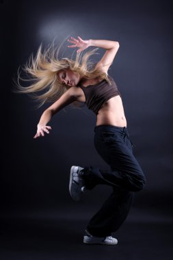 Woman modern dancer clipart