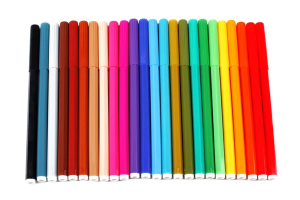 24 warna pena diisolasi pada warna putih — Stok Foto
