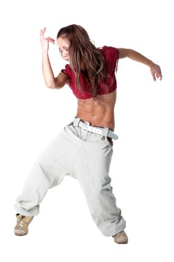 Cool modern woman dancer clipart