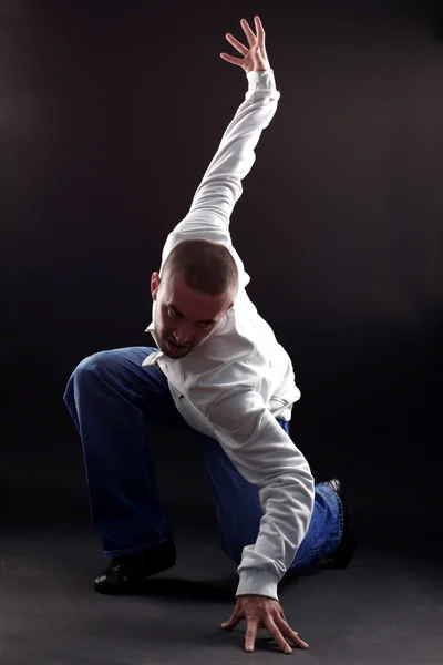 Adam serin modern dansçı — Stok fotoğraf