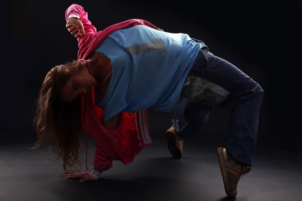 Hip hop vrouw danser — Stockfoto