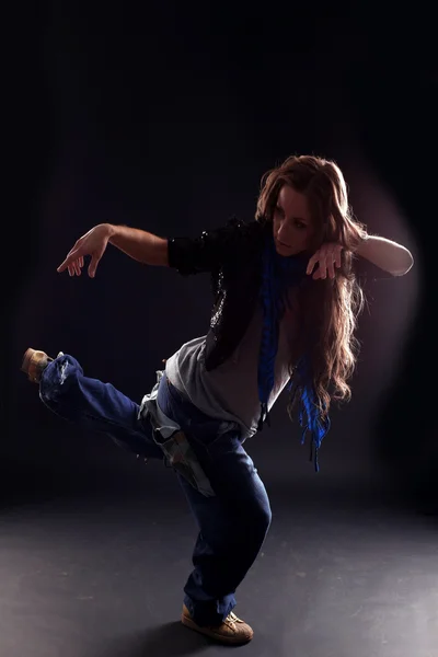 Cool жінка танцюрист — стокове фото