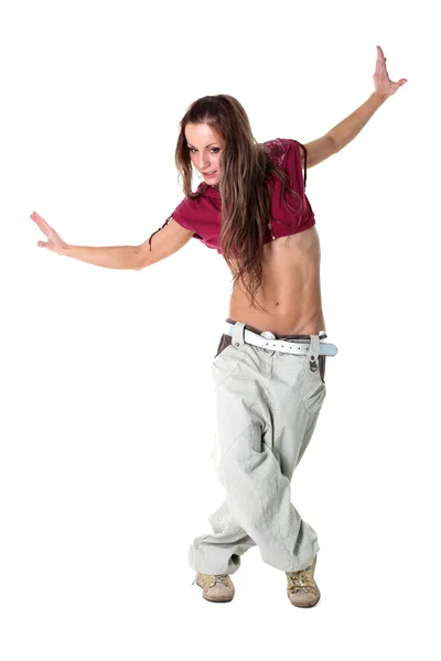 Сучасна жінка танцюрист — стокове фото