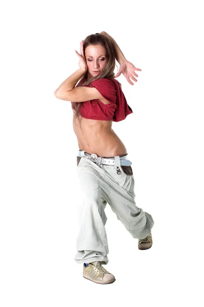 Χιπ χοπ γυναίκα χορεύτρια — Φωτογραφία Αρχείου