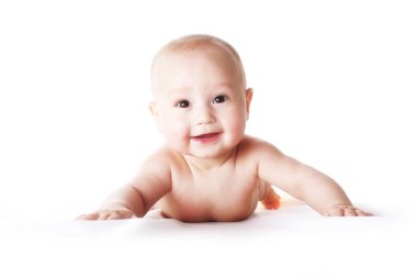 Funny beautiful baby 5 month old clipart