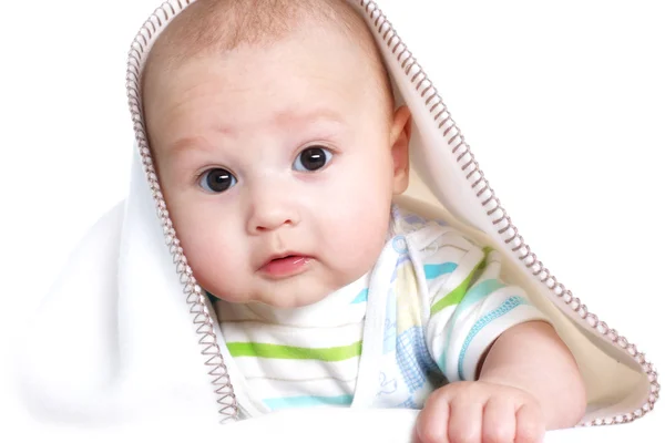 Bella sorridente bambino di 4 mesi — Foto Stock