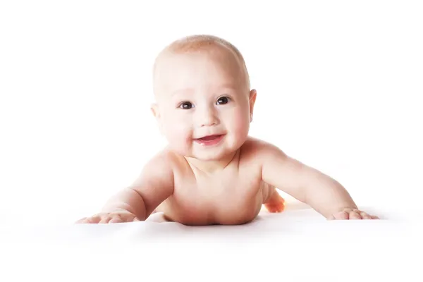 Engraçado lindo bebê 5 meses de idade Imagens Royalty-Free