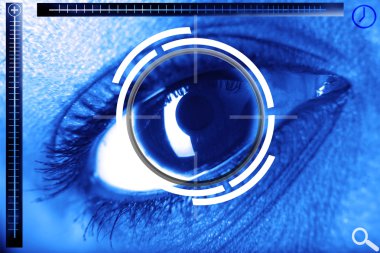 Scan eye for security or identification clipart