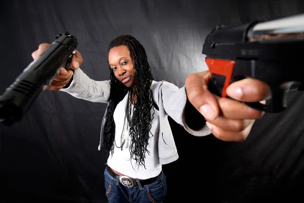 Koele afro Amerikaanse gangster — Stockfoto