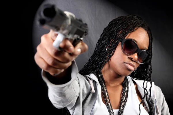 Cooler afroamerikanischer Gangster — Stockfoto