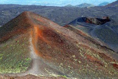 Vulkan etna Dağı üzerinde Sicilya, İtalya