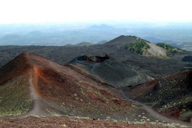 etna Dağı üzerinde Sicilya, İtalya