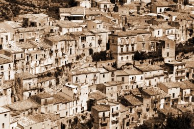 Old Italy ,Sicily, Ragusa city clipart
