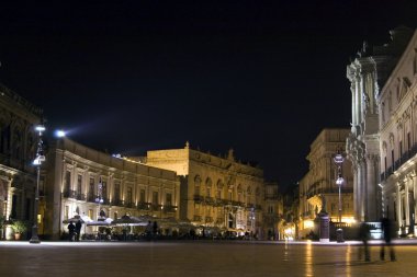 Night in Siracuse, Sicily, Italy clipart