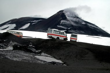 Eruption Mount Etna in Sicily clipart