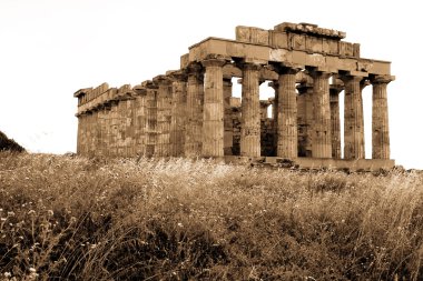 Greek temple in Selinunte, Sicily clipart