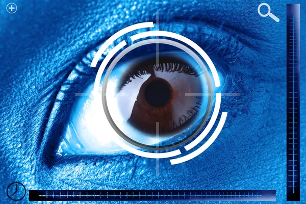 Digitalizar olho direito para a segurança — Fotografia de Stock