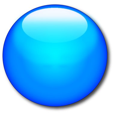 blauwe computer ronde pictogram