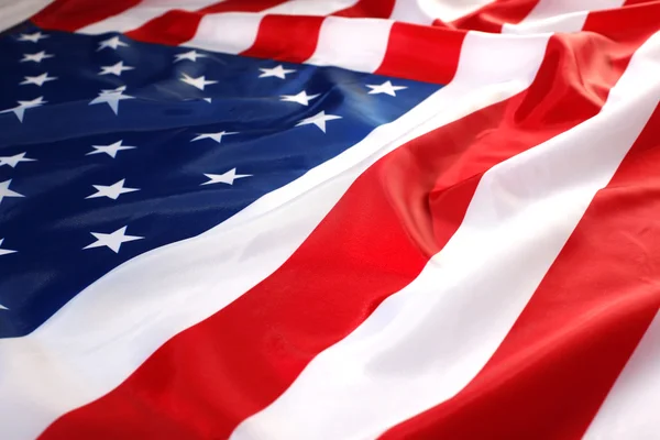 Flapping flag USA with wave — Stock Photo, Image