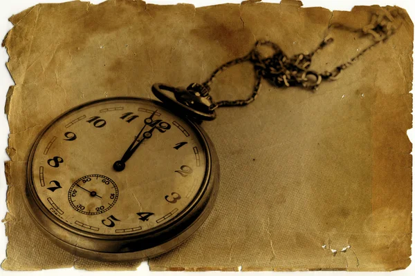 古い時計のヴィンテージ紙 — ストック写真