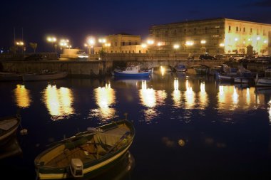 Classic Italy, night in Syracuse, Sicily clipart