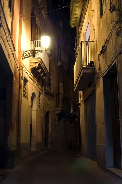 Syracuse, Sicilya gece sokak — Stok fotoğraf