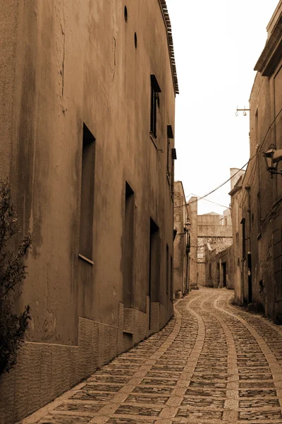 Velha Itália, Sicília, Eriche cidade — Fotografia de Stock