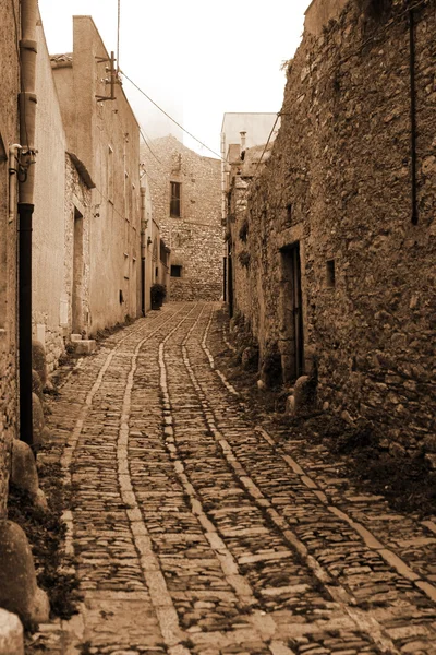 Eski İtalya, Sicilya, sis eriche City — Stok fotoğraf