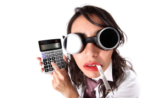 Manager con calculadora — Foto de Stock