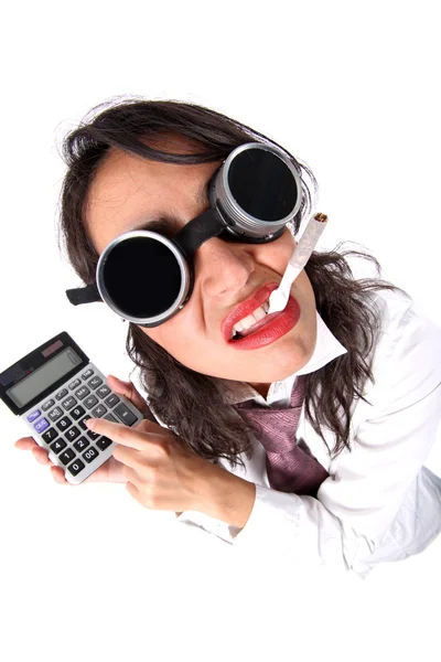Accountant manager geïsoleerd op wit — Stockfoto