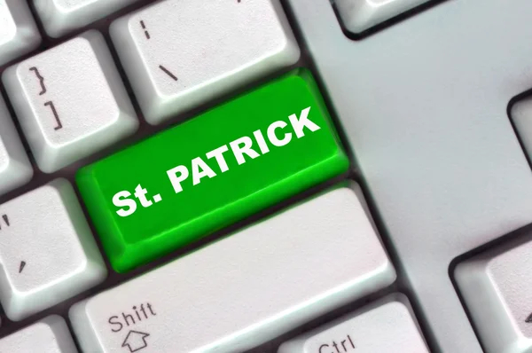 Zielony przycisk St Patrick's day — Zdjęcie stockowe