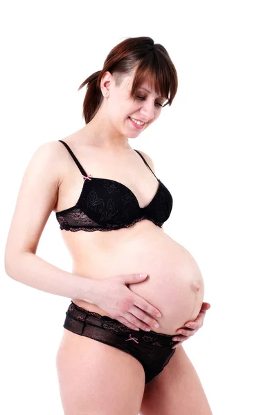 Беременная мать 40 недель — стоковое фото