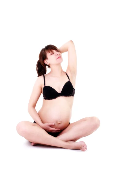 Träumende werdende Mutter 40 Wochen — Stockfoto