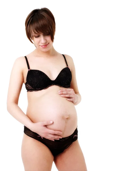 Hamile anne 40 hafta Stok Resim