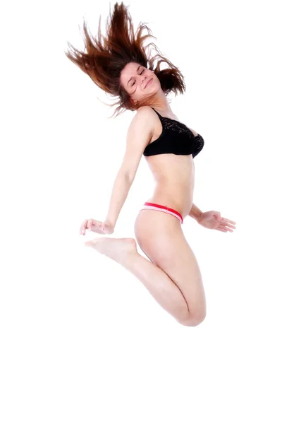 Sport girl jumping — Stock Photo, Image