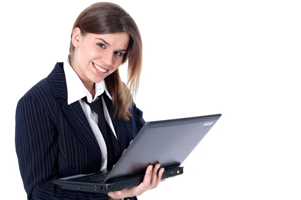 Businesswoman with PC — Stock Photo, Image