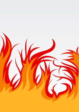 Vector background with fire clipart